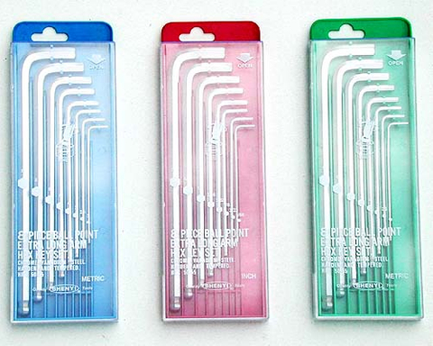 SY01-1 ~ 4 Extra Long Ball Point Hex Key Sets (Plastic Box)